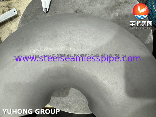 ASTM B366 UNS NO8810 180 KEMBALIAN 180 derajat Elbow Buttweld Fitting untuk Ethylene Cracking Furnace