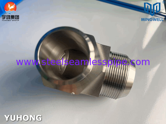 316L Baja tahan karat hidraulik Fitting 90° siku