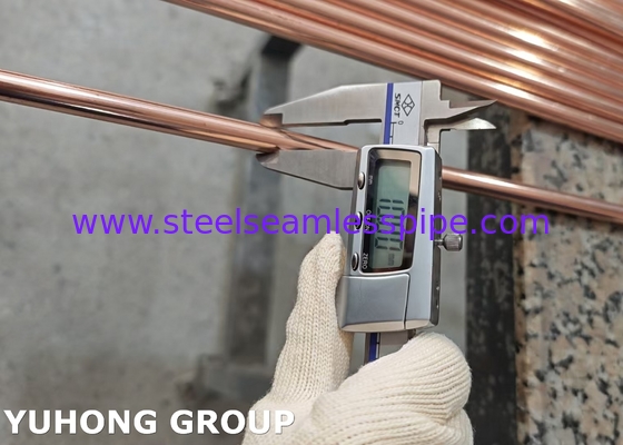10*0.7MM Tembaga dilapisi Bundy Tube, Tembaga dilas Double-Wall Low Carbon Steel Tube Untuk Bagian Otomotif