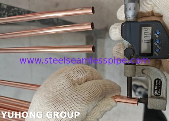 10*0.7MM Tembaga dilapisi Bundy Tube, Tembaga dilas Double-Wall Low Carbon Steel Tube Untuk Bagian Otomotif