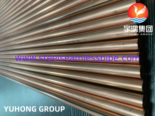 10*0.7MM Tembaga dilapisi Bundy Tube, Tembaga dilas Double-Wall Low Carbon Steel Tube Untuk Bagian Otomotif