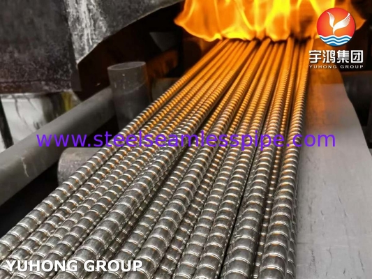 ASME SA312 / ASTM A312 TP310S tabung sirip bergelombang untuk penukar panas