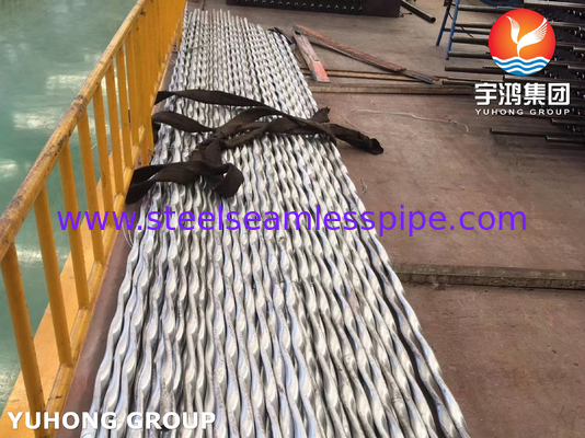 ASTM A312 TP310S tabung pipa stainless steel bergelombang untuk penukar panas