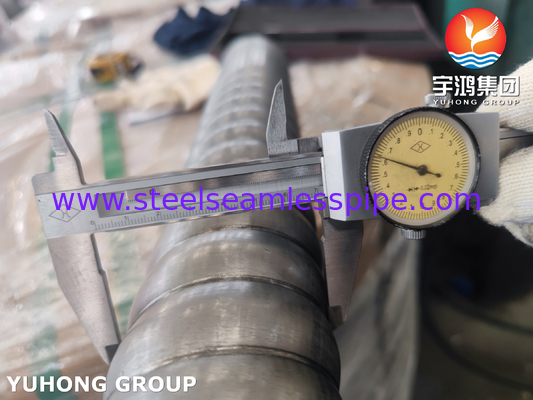 ASTM A312 TP310S tabung pipa stainless steel bergelombang untuk penukar panas