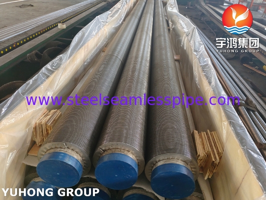 ASME SA312 TP347H Stainless Steel Seamless Pipe With SS Fin Strip Untuk Pemanas