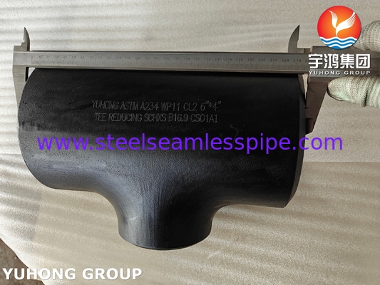 ASTM A234 WP11 CL2 Alloy Steel Reducing Tee ASME B16.9 Fittings Buttweld Pipe