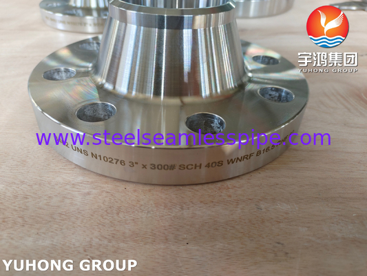 ASTM B564 N10276 Nikel Alloy Steel Forged Flange B16.5 untuk aplikasi suhu tinggi