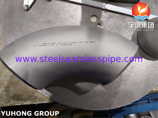 ASTM A815 S32750 Duplex Fitting Stainless Steel Elbow 90° LR Buttweld B16.9