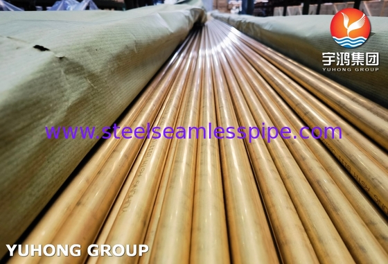 ASME SB111 C68700 Tabung Kuningan Tanpa Jahit O61 Untuk Penukar Panas