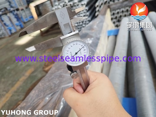 Stainless Steel Fin Tube ASTM A249 TP304L Tipe L Dengan Strip Aluminium Untuk Pendingin Udara