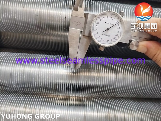Stainless Steel Fin Tube ASTM A249 TP304L Tipe L Dengan Strip Aluminium Untuk Pendingin Udara