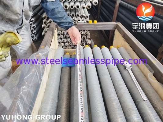 Stainless Steel Fin Tube ASTM A249 TP304L Tipe L Dengan Strip Aluminium Untuk Pendingin Udara