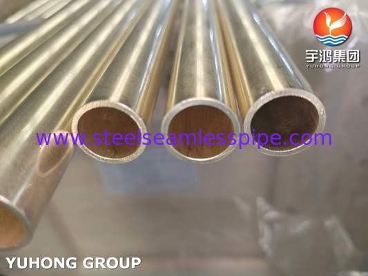 Admiralty Tabung Kuningan Perunggu Tabung Air Paduan Tembaga Tabung Tu B111 C44300 19.05MM * 2.11MM * 7315MM ,O61,ET/HT Heat Exchanger