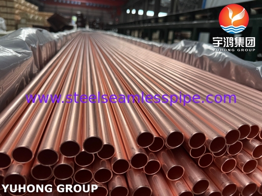 Copper And Copper Alloy Seamless Condenser Tube ASTM B111 C12200 99.9Cu H55 H80