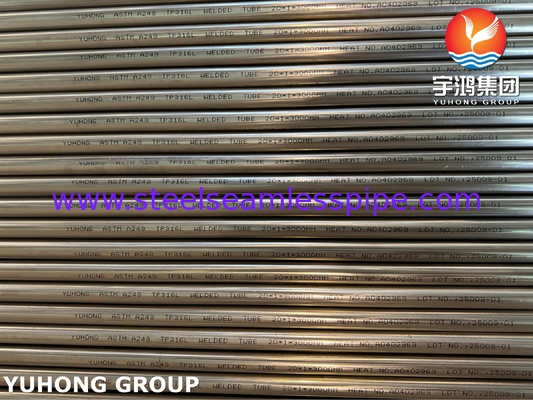 Pipa Las Baja Karat Tahan Karat ASTM A249 TP316L Dilas Anneal Terang