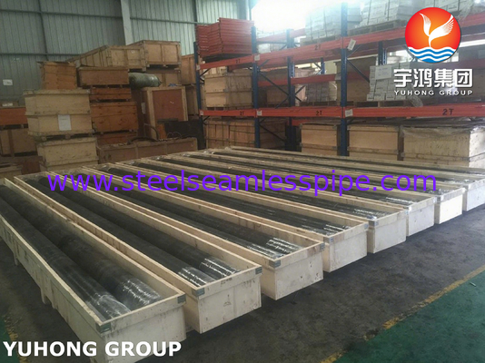 Lapisan API 5L X65 Pipa tanpa jahitan baja karbon Lapisan dengan Inconel 625