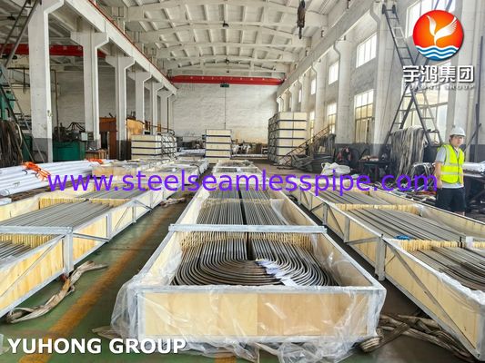 Penukar Panas Baja Tahan Karat Tabung U Bend A213/SA213 TP304L Annealed Terang BA Seamless Grade TP304L / UNS S30403