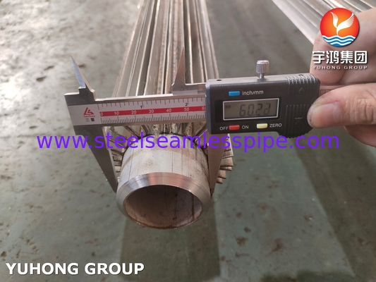 ASTM A213 TP316L Longitudinal Weding Fin Tube Untuk Oil Coolers Refrigeration Systems