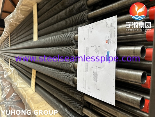 ASTM A213/ ASME SA213 T22 HFW Serrated Fin Tube Dua Pelabuhan Dapat U Bend Untuk Generator Uap Pemulihan Panas