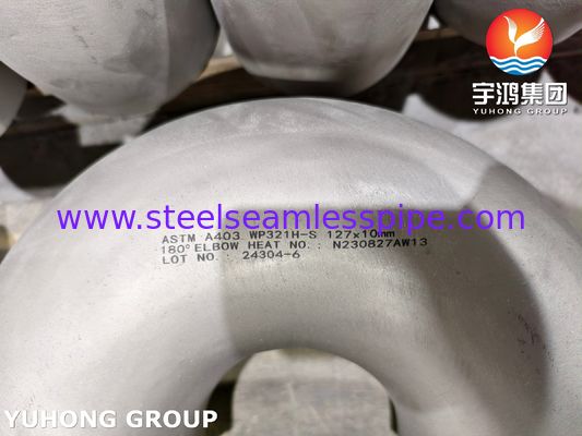 Fitting ASTM A403 WP321H stainless steel Fitting Seamless 180° Elbow B16.9