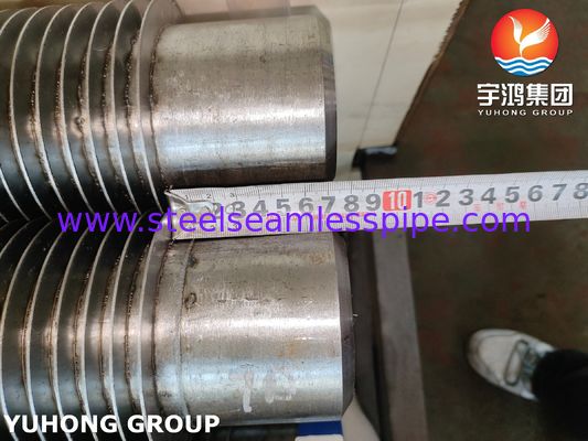 Baja paduan tanpa jahitan ASME SA335 P22 HFW Fin Tube Dengan 11-13 CR Fin Strip