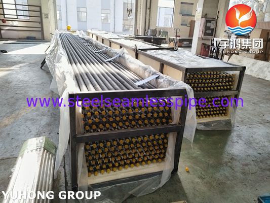 ASTM A213 T5 Tabung Fin Tipe G Tertanam Dengan Fin Baja Karbon Untuk Furance Heat Exchanger