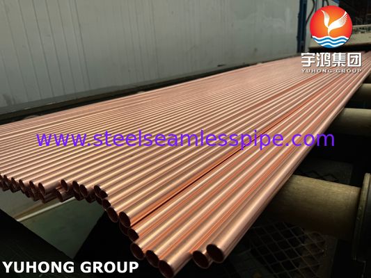 ASTM B111 / ASME SB111 C12200 Tabung Nikel Tembaga untuk Penukar Panas Kondensor
