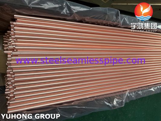 ASTM B111 / ASME SB111 C12200 Tabung Nikel Tembaga untuk Penukar Panas Kondensor