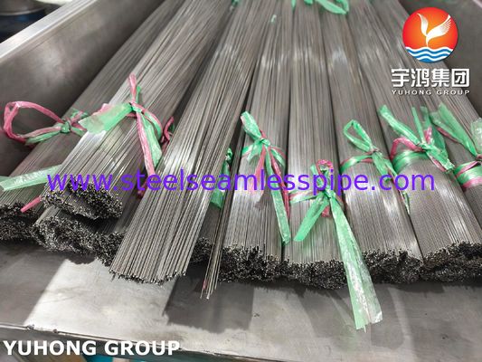 SUS304 SUS316L Stainless Steel Kapillary Medical Tube Untuk Kateter Siring ISO9626