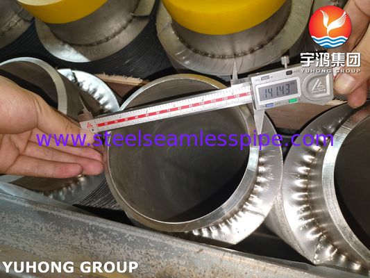ASTM A376 TP347H Solid Spiral High Frequency weld HFW Fin Tube Dengan 11Cr