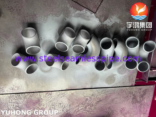 ASTM A403 WP304H Fitting baja tahan karat 90° Jarak pendek siku berlasur tanpa jahitan B16.9