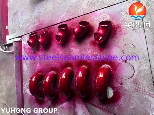 ASTM A403 WP304H Fitting baja tahan karat 90° Jarak pendek siku berlasur tanpa jahitan B16.9