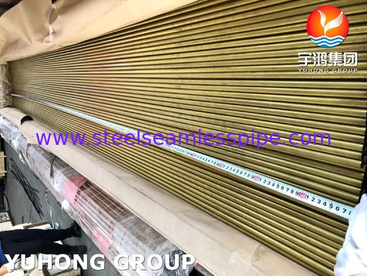 Cooper Alloy Tube B111 C68700 O61 Annealed, Aluminium Brass Seamless Tubing Untuk Penukar Panas Air Laut