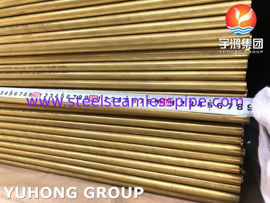 Cooper Alloy Tube B111 C68700 O61 Annealed, Aluminium Brass Seamless Tubing Untuk Penukar Panas Air Laut