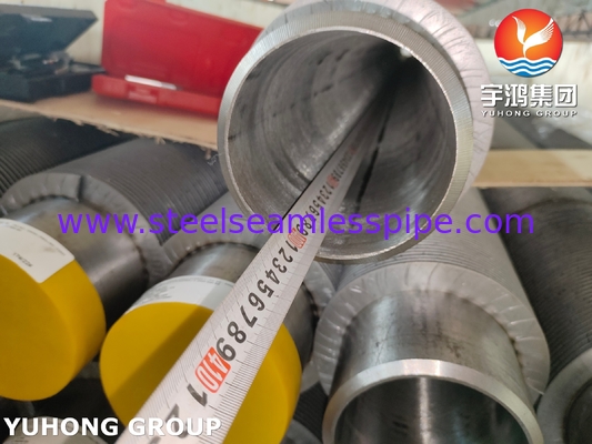 Pipa tanpa jahitan baja paduan, ASME SA335 P9, Solid Fin Tube, untuk sistem HRSG