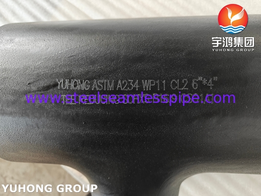 Tingkat Kelembaban Tinggi Tee A234 WP11-CL2 Baja Alloy Untuk Pipa Proses Daya