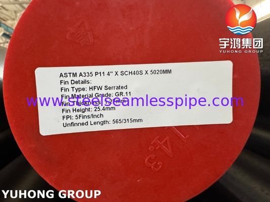 ASTM A335 P11 Serrated Fin Tube Dengan GR 11 Fin Untuk Superheater HSRG System
