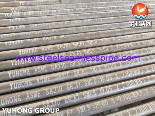 ASTM A210 / ASME SA210 Gr A1 tabung baja karbon menengah tanpa jahitan untuk dinding minimum boiler