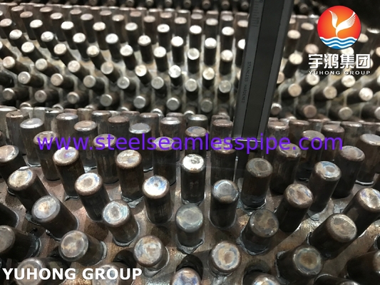 Pipa Sirip Berpaku Baja Paduan ASTM A213 T9 Dengan Paku Baja Paduan / Stainless Steel Untuk Boiler Atau Pemanas