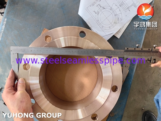 ASTM B283 C70620 Flange Perpaduan Tembaga Nikel untuk Industri Kimia
