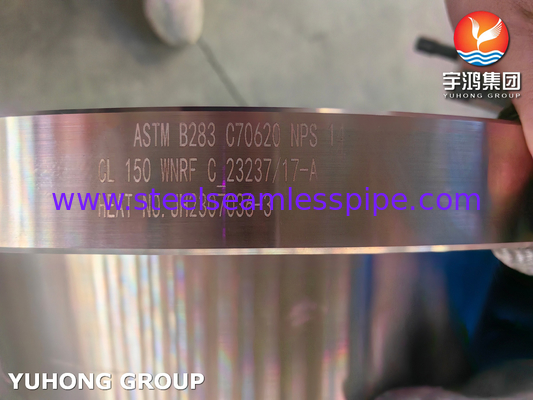 ASTM B283 C70620 Flange Perpaduan Tembaga Nikel untuk Industri Kimia
