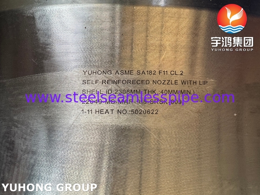 ASTM A182 F11 Cl.2 Nozzle Self-Reinforced Sistem pipa suhu tinggi dan tekanan tinggi dan wadah tekanan.
