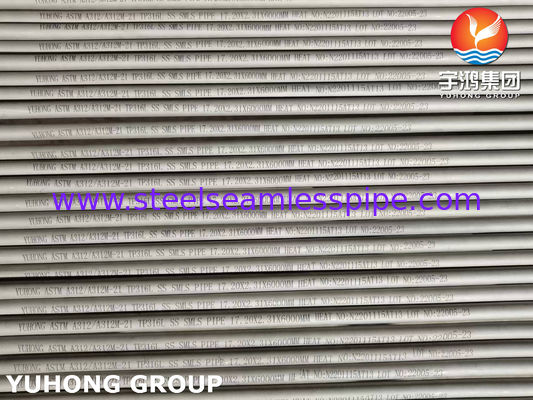 Pipa Mulus Baja Tahan Karat ASTM A312 TP316L dengan Pengujian Arus Eddy, Hidrostatik, dan Ultrasonik untuk Aplikasi Petrokimia