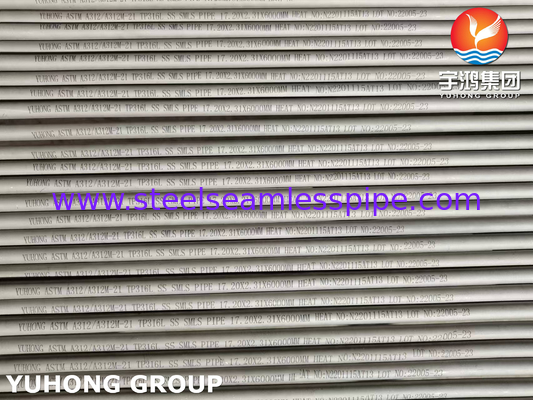 ASTM A312 TP316L (UNS S31603) Pipa tanpa jahitan dari stainless steel untuk petrokimia