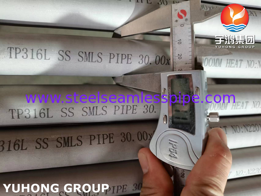 ASTM A312 TP316L (UNS S31603) Pipa tanpa jahitan dari stainless steel untuk petrokimia