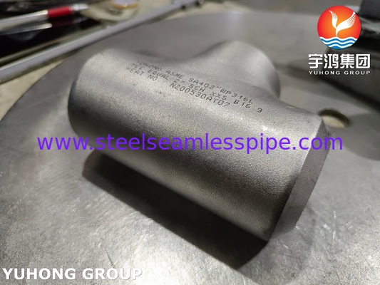 Fittings Buttweld Tekanan Tinggi WP316L Baja tahan karat Sama Tee ASTM A403