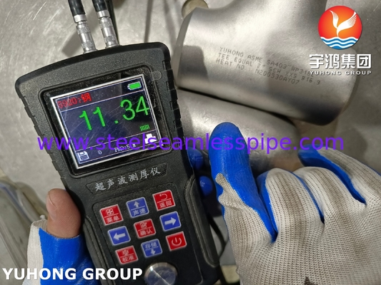 Fittings Buttweld Tekanan Tinggi WP316L Baja tahan karat Sama Tee ASTM A403