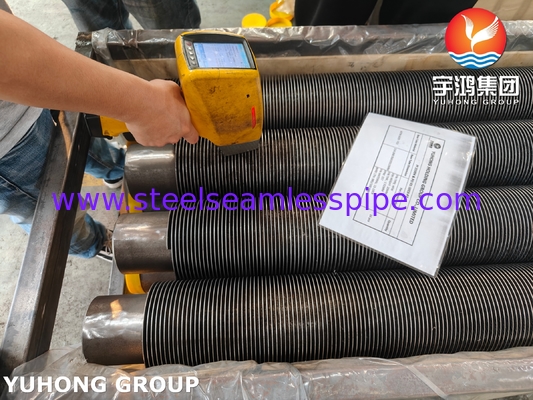 Pipa Mulus Baja Paduan ASME SA335 P22 HFW Solid Fin Tube Untuk Sistem HRSG