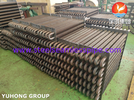 ASTM A106 Gr.B Baja Karbon U Bend HFW Soild Fin Tube Untuk Ekonomizer Knalpot Mesin Diesel