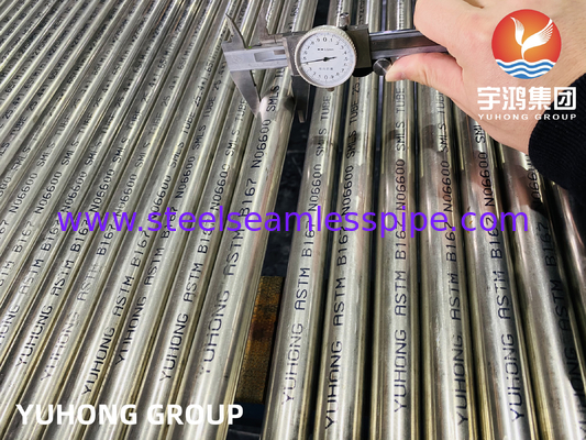 ASTM B167 UNS N06600 tabung paduan nikel tanpa jahitan Inconel 600 tabung penukar panas
